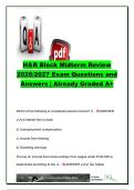 H&R Block Midterm Review 2026&sol;2027 &ndash; 25 Questions & Answers &vert; Filing Status&comma; Dependents&comma; Tax Credits&comma; W-2&comma; Interest & Dividends