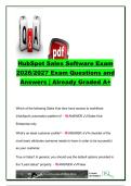 HubSpot Sales Software Certification Exam 2026&sol;2027 &ndash; 50 Questions & Answers &vert; Sales Hub&comma; CRM&comma; Sequences&comma; Email Templates & Deals