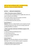 UHC Fast Track Certification 2027 &vert; Complete Practice &NewLine;Questions&comma; Answers & Detailed Rationales 