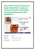 Actual 100&percnt; Accurate i-Human Case Study &vert; Paisley Ward &ndash; Cough and Shortness of Breath &vert; Acute Asthma Exacerbation Management 2026 &lpar;GRADED A&plus;&rpar;