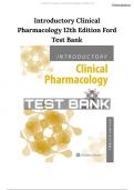 Test Bank &ndash; Introductory Clinical Pharmacology 12th Edition&NewLine;Susan M&period; Ford &vert; Chapters 1&ndash;54 &vert; Comprehensive Questions & Answers &vert; Rated A&plus;