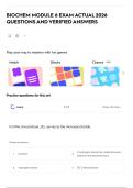 BIOCHEM MODULE 6 EXAM ACTUAL 2026 QUESTIONS AND VERIFIED ANSWERS