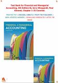 Test Bank for Financial and Managerial Accounting&comma; 5th Edition By Jerry Weygandt&comma; Paul Kimmel&period;&vert;All  Chapters 1-25 covered&comma; Latest Update&period;&vert;Graded A&plus;&period;