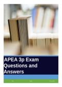 APEA 3p Exam Questions and Answers&period;