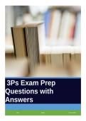 3Ps Exam Prep Questions with Answers&period;