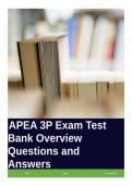 APEA 3P Exam Test Bank Overview Questions and Answers&period;