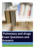 Pulmonary and drugs Exam Questions and Answers&period;