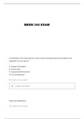 MEEN 345 FLUID MECHANICS LAB 1-5 MIDTERM QUESTIONS AND VERIFIED ANSWERS
