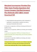 Maryland Journeyman Plumber&sol;Gas &NewLine;Fitter Exam Practice Questions And &NewLine;Correct Answers &lpar;Verified Answers&rpar; &NewLine;Plus Rationale 2027 Q&A&vert; Instant &NewLine;Download Pdf&period;