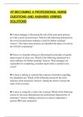 ATI BECOMING A PROFESSIONAL NURSE QUESTIONS AND ANSWERS VERIFIED SOLUTIONS&period;pdf