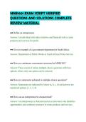MNB1601 EXAM SCRIPT VERIFIED&NewLine;QUESTIONS AND SOLUTIONS COMPLETE&NewLine;REVIEW MATERIAL&NewLine;