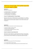 CSTR Exam Study Guide&colon; 210 Certified Specialist in Trauma Registry Q&As