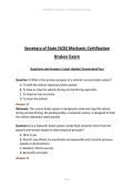 Secretary of State &lpar;SOS&rpar; Mechanic Certification Brakes Exam Questions and Answers&vert; Latest Update&vert; Guaranteed Pass