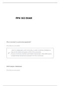 PPN 302 FINAL EXAM &lpar;WEEK 7 AND 8&rpar; QUESTIONS AND VERIFIED ANSWERS
