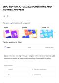 SFPC REVIEW ACTUAL 2026 QUESTIONS AND VERIFIED ANSWERS