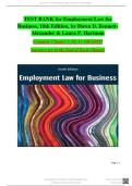 Test Bank For Employment Law for Business&comma; 10th Edition&comma; Dawn Bennett-Alexander    