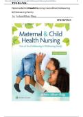 Test Bank for Maternal and Child Health Nursing Care of the Childbearing and Childrearing Family 9th Edition by JoAnne Silbert Flagg Comprehensive Questions and Answers for Maternal and Child Health Nursing Course and Maternal Child Nursing Subject