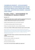 CHAMBERLAIN UNIVERSITY &ndash; NR 546 ADVANCED &NewLine;PHARMACOLOGY&colon; PSYCHOPHARMACOLOGY FOR THE &NewLine;PSYCHIATRIC-MENTAL HEALTH NURSE PRACTITIONER &NewLine;FINAL EXAM &ndash; QUESTIONS AND ANSWERS &vert; 2026&sol;2027 &NewLine;LATEST UPDATE