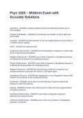 Psyc 1020 &ndash; Midterm Exam with Accurate Solutions