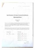 LIFESCI 15 Life&colon; Concepts & Issues Midterm Exam &vert; Questions and Answers &vert; UCLA