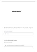 NAVTA REVIEW QUESTIONS AND VERIFIED ANSWERS&period;&period;
