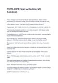 PSYC-1020 Exam with Accurate Solutions