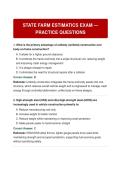 State Farm Estimatics Practice Exam with Answers