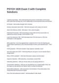 PSYCH 1020 Exam 3 with Complete Solutions