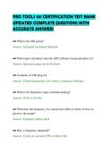 PRO TOOLS 101 CERTIFICATION TEST BANK&NewLine;UPDATED COMPLETE QUESTIONS WITH&NewLine;ACCURATE ANSWER