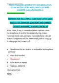 Texas Penal Code Exam Questions and Answers 2025&ndash;2026 &vert; 300&plus; Practice Questions &vert; Verified Answers &vert; Complete Texas Criminal Law Exam Prep