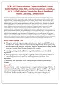 NURS 6053 INTERPROFESSIONAL ORGANIZATIONAL AND SYSTEMS LEADERSHIP FINAL EXAM PLUS RATIONALES&vert; WALDEN UNIVERSITY