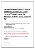 Advanced Cardiac Life Support Nursing &NewLine;Competency Questions And Correct &NewLine;Answers &lpar;Verified Answers&rpar; Plus &NewLine;Rationales 2026 Q&A Instant Download &NewLine;Pdf 