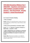 ISYE 6644 Simulation Midterm Test 1 2026&sol;2027 &ndash; Questions and Answers &vert; 100&percnt; Verified &vert; Complete Verified Answers &ndash; Pass Guaranteed &ndash; Already Graded A&plus; Instant Download pdf