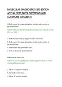 MOLECULAR DIAGNOSTICS 3RD EDITION&NewLine;ACTUAL TEST PAPER QUESTIONS AND&NewLine;SOLUTIONS GRADED A&plus;&NewLine;
