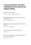 MOLECULAR DIAGNOSTICS 3RD EDITION&NewLine;COMPREHENSIVE SOLVED QUESTIONS AND&NewLine;COMPLETE ANSWERS&NewLine;