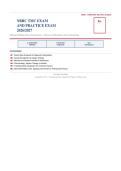 NBRC TMC Therapist Multiple Choice Exam and Practice Exam 2026&sol;2027 &ndash; Questions and Answers &vert; 100&percnt; Verified &vert; Complete Verified Answers &ndash; Pass Guaranteed &ndash; A&plus; Graded&NewLine;&NewLine;