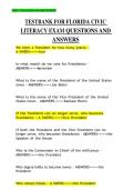 &NewLine;Test Bank for Florida Civic Literacy Exam &lpar;FCLE&rpar;&colon; Questions and Answers &vert; Comprehensive Study Guide &vert; Latest Updated 2025&ndash;2026&NewLine;