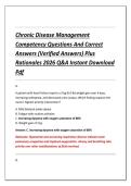 Chronic Disease Management &NewLine;Competency Questions And Correct &NewLine;Answers &lpar;Verified Answers&rpar; Plus &NewLine;Rationales 2026 Q&A Instant Download &NewLine;Pdf