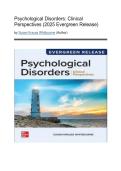 Test Bank - Psychological Disorders&colon; Clinical Perspectives&comma; 2025 Evergreen Release &lpar;Whitbourne&comma; 2026&rpar;&comma; Chapter 1-15 Fully Covered