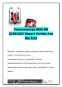 Pharmacology HESI RN Exam 2026&sol;2027 &vert; 60&plus; Questions & Answers &vert; Insulin&comma; Cardiac Drugs&comma; Anticoagulants&comma; CNS&comma; Respiratory & Antibiotics