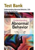 Test Bank for Understanding Abnormal Behavior&comma; 12th Edition By David Sue&vert;&vert;ISBN 978-0357365212&vert;&vert;Latest Edition&NewLine;