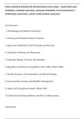 HSPA CERTIFIED ENDOSCOPE REPROCESSOR &lpar;CER&rpar; EXAM &ndash; QUESTIONS AND&NewLine;ANSWERS &vert; VERIFIED AND WELL DETAILED ANSWERS &vert; PLUS RATIONALES &vert;&NewLine;DOWNLOAD AND PASS &vert; LATEST EXAM UPDATE 2026&sol;2027