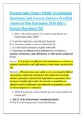 Pennsylvania Notary Public Examination &NewLine;Questions And Correct Answers &lpar;Verified &NewLine;Answers&rpar; Plus Rationales 2026 Q&A &vert; &NewLine;Instant Download Pdf 