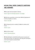 MS BAIL FINAL PAPER COMPLETE QUESTIONS&NewLine;AND ANSWERS