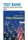 Test Bank For Supervision of Police Personnel&comma; 10th Edition by Nathan F&period; Iannone&vert;&vert;ISBN 978-0137964536&vert;&vert;Latest Edition