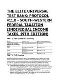 2026&sol;2027 The Elite Universal Test Bank&colon; South-Western Federal Taxation &lpar;Individual Income Taxes&comma; 29th Edition&rpar; &ndash; Advanced Exam Prep & Master Simulations