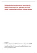 Michigan Nursing Home Administrator Exam &lpar;NHA&rpar; 200-Question Comprehensive Prep Bank &lpar;Latest 2025&sol;2026 Update&rpar; &ndash; Verified Answers & Detailed Rationales Included