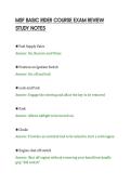 MSF BASIC RIDER COURSE EXAM REVIEW&NewLine;STUDY NOTES&NewLine;