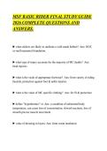 MSF BASIC RIDER FINAL STUDY GUIDE&NewLine;2026 COMPLETE QUESTIONS AND&NewLine;ANSWERS