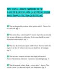 MSF BASIC RIDER MOTORCYCLE&NewLine;SAFETY REVIEW 2026 QUESTIONS WITH&NewLine;SOLUTIONS TESTED QUESTIONS
